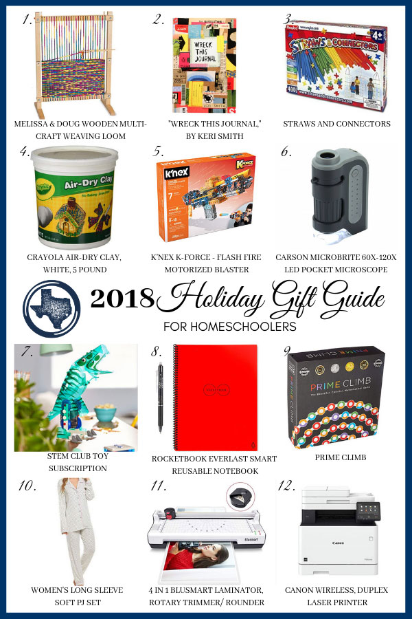 2018 Holiday Gift Guide for Homeschoolers