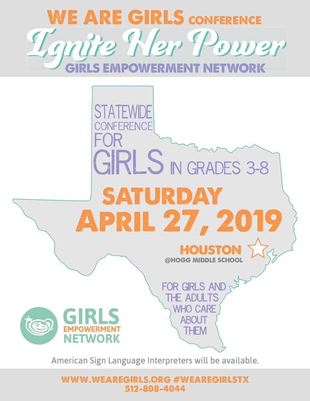 We Are Girls Houston graphic flyer 2019