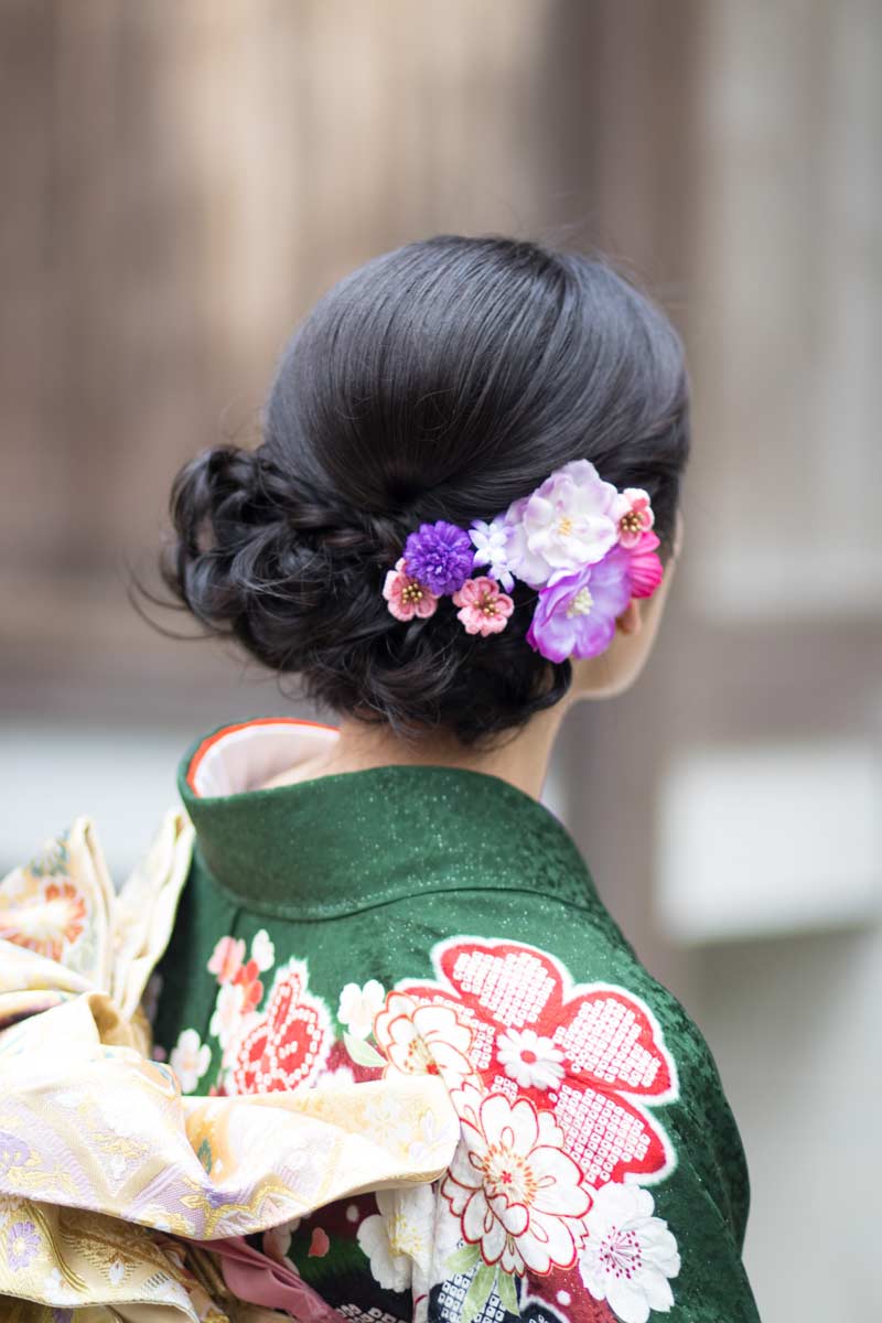 Japanese Woman with flowers in her hair