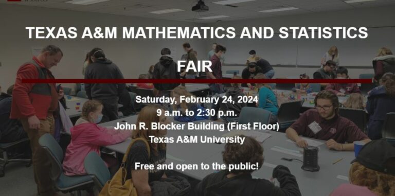 24 | Annual Mathematics And Statistics Fair (College Station)