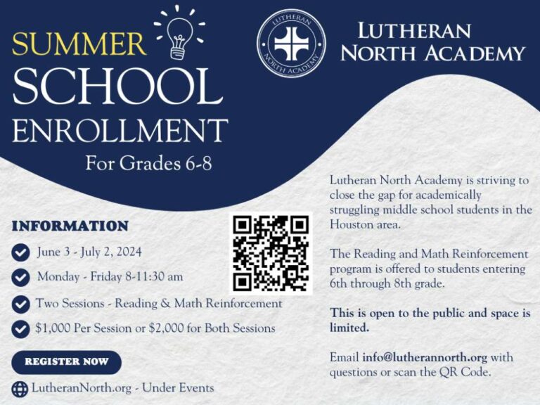 Lutheran North Academy Academic Summer Camp