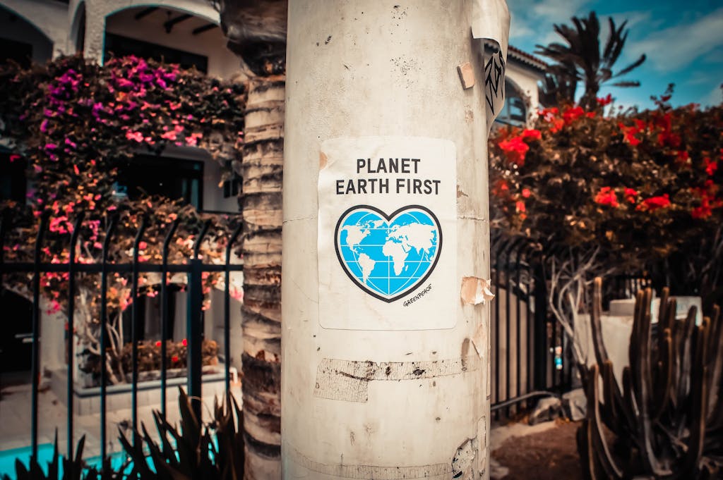 Planet Earth First Poster On A Concrete Post
